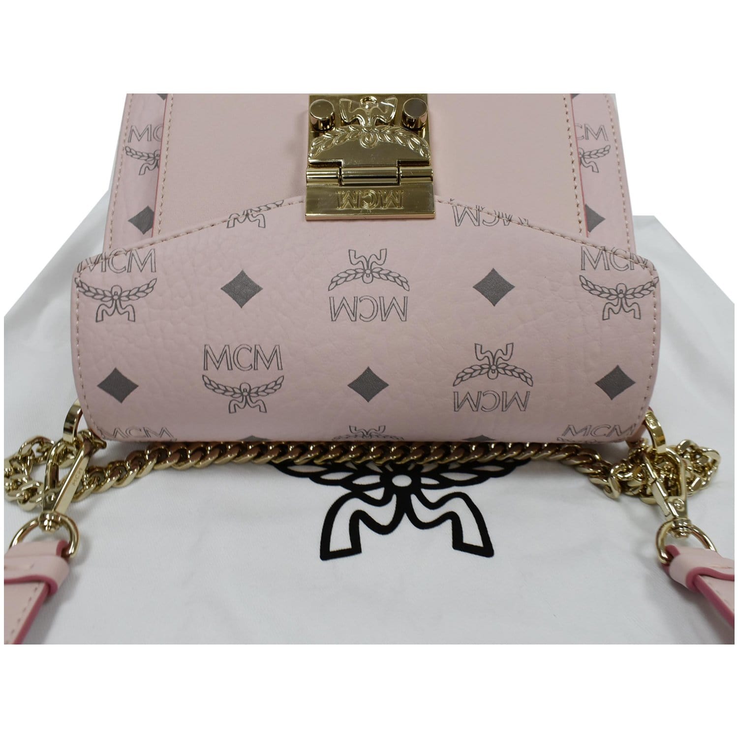 Unboxing MCM Patricia Crossbody bag in powder pink 