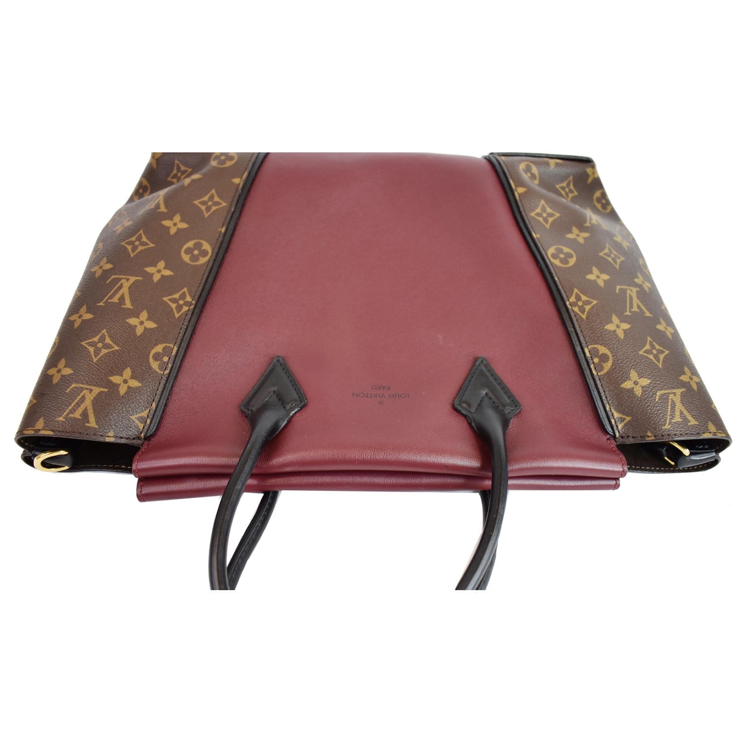 LOUIS VUITTON France Auth W Monogram PM Cherry Leather Tote Handbag TR4184  $4400