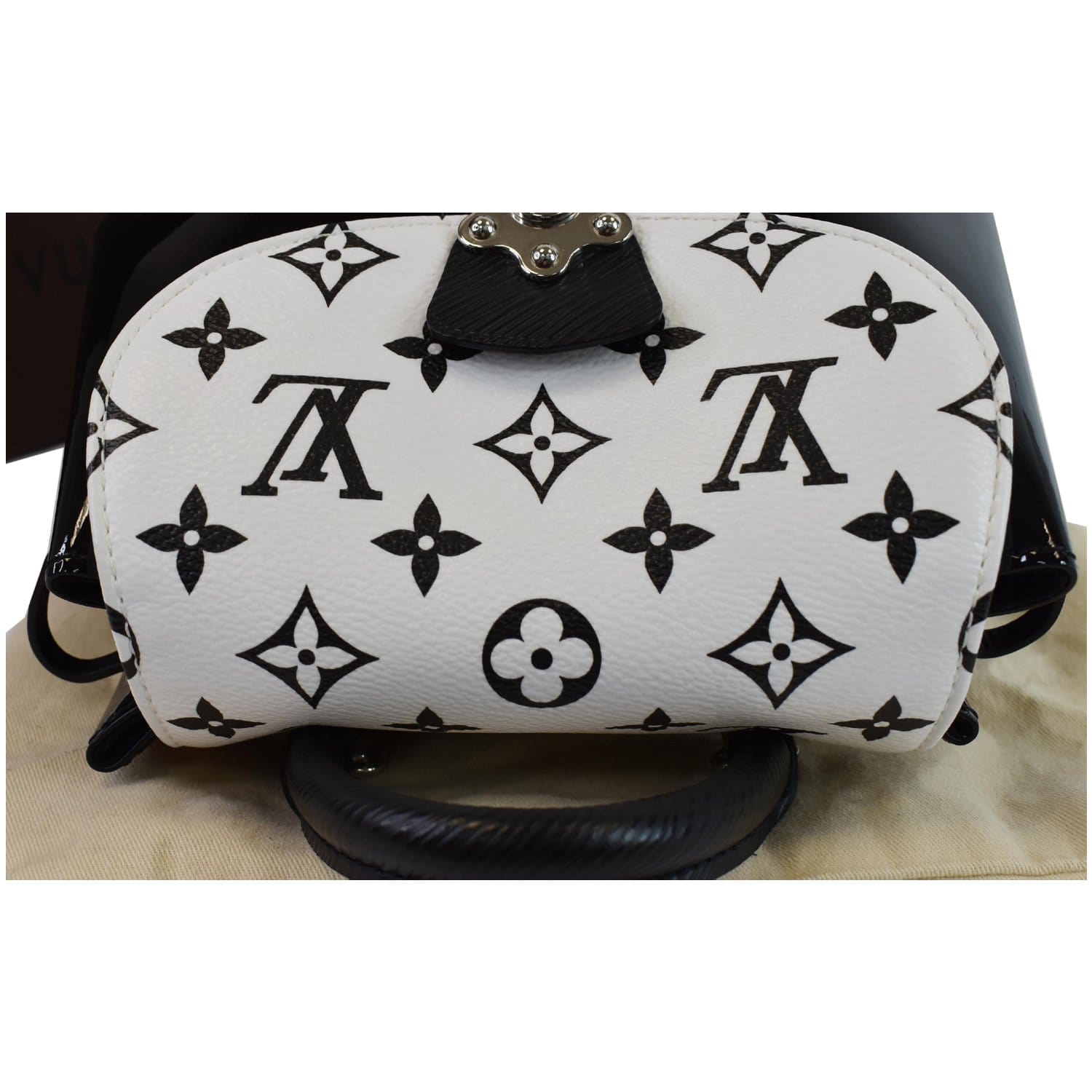 Louis Vuitton Hot Springs Backpack White Monogram and Patent in Black, Women's