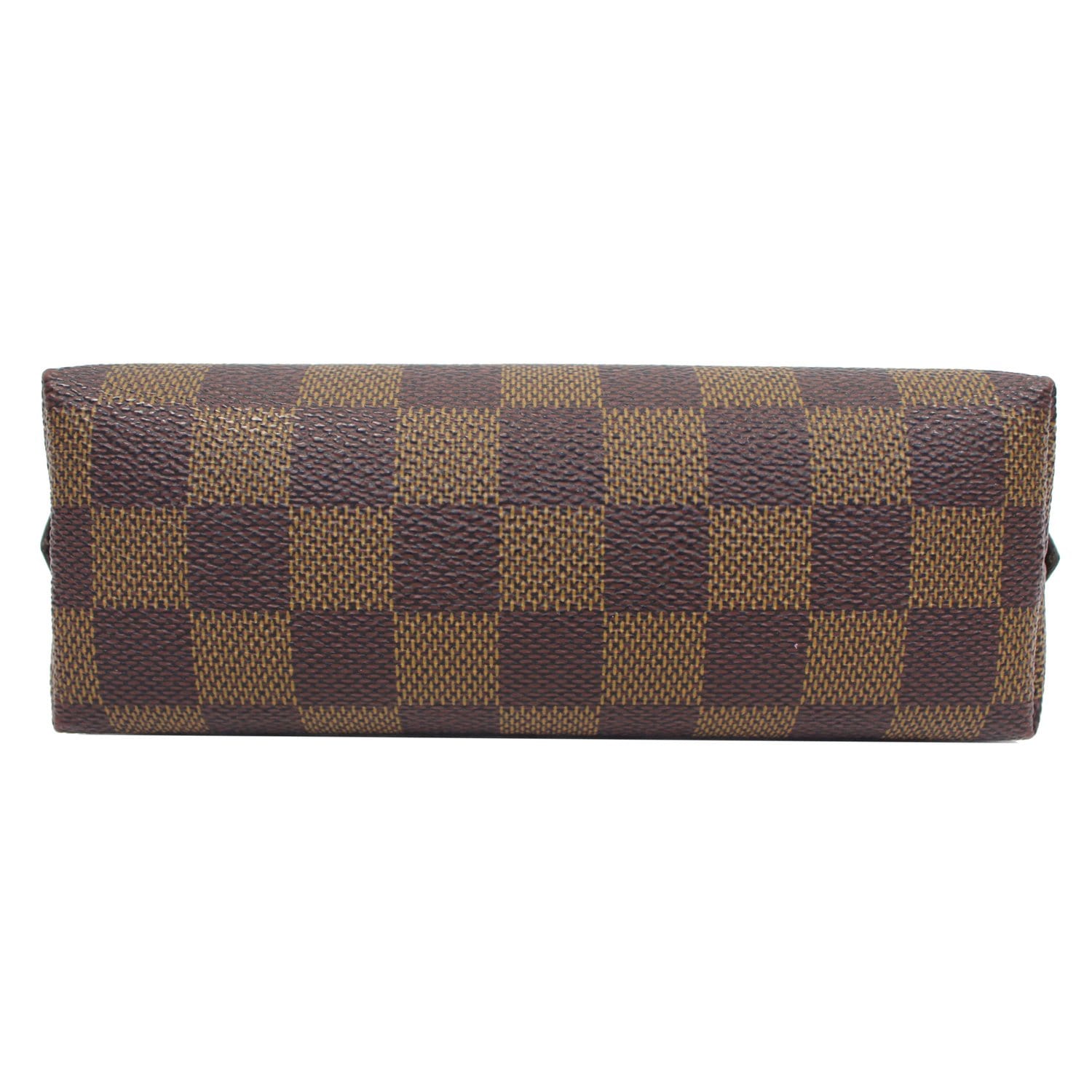 Louis Vuitton makeup bag in ebene checkered coated canvas, En très bon état  Brown Leather Cloth ref.200190 - Joli Closet
