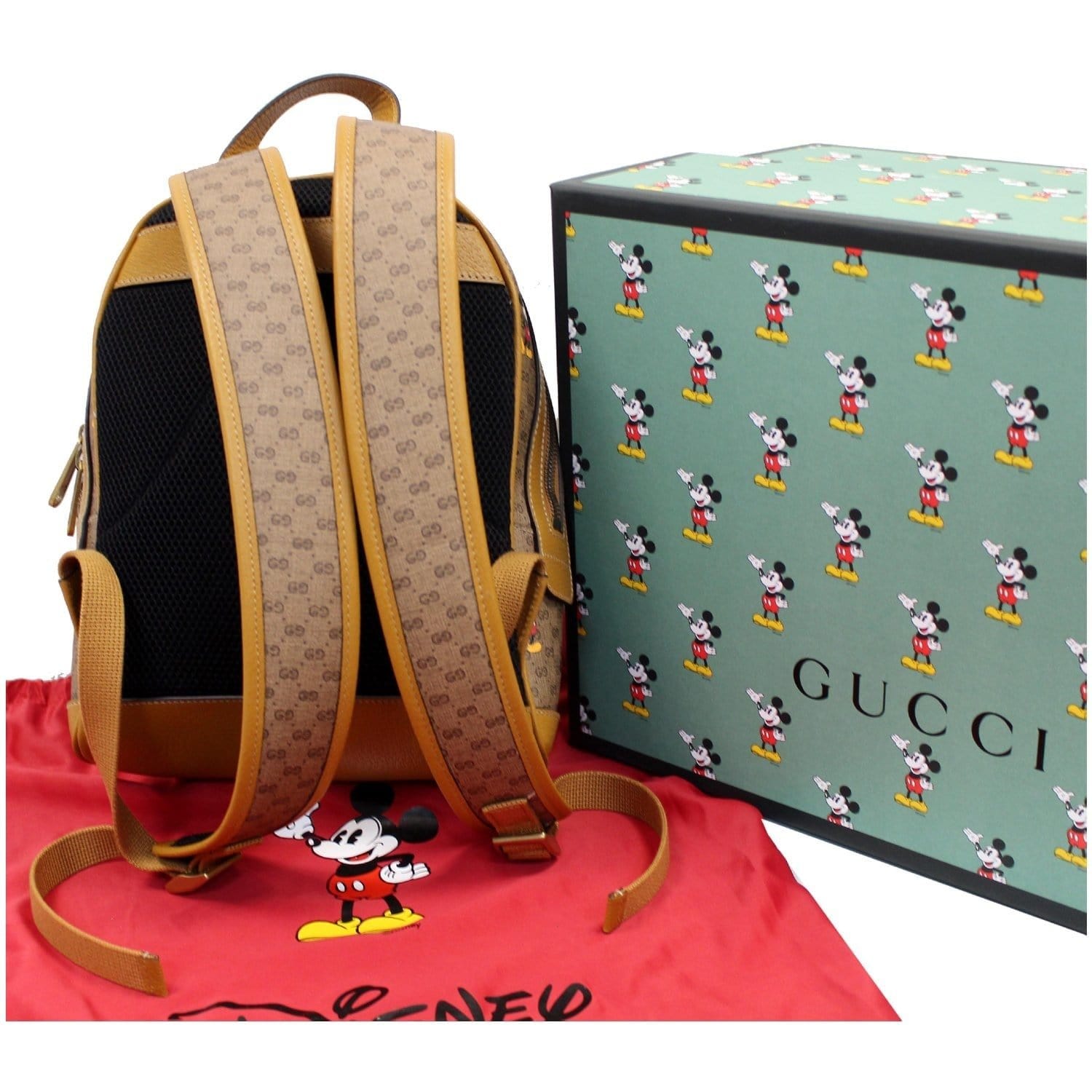 Gucci x Disney Womens Round Mini Backpack Supreme Brown Cloth ref.1005891 -  Joli Closet