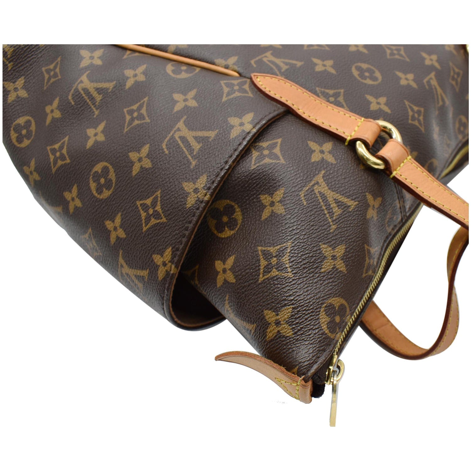 M44130 Louis Vuitton 2017 Premium Monogram Canvas Triangle Softy  Handbag-Brown
