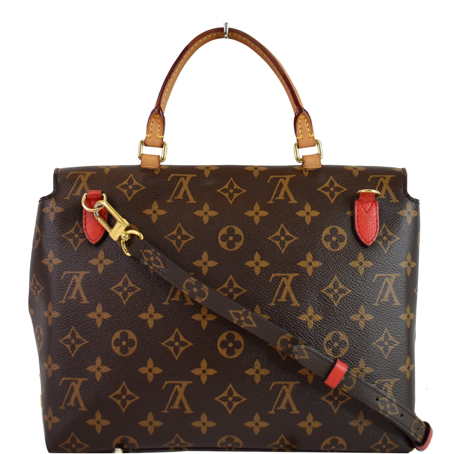 Louis Vuitton shoulder bag Marignan monogram and red Brown Cloth ref.805871  - Joli Closet
