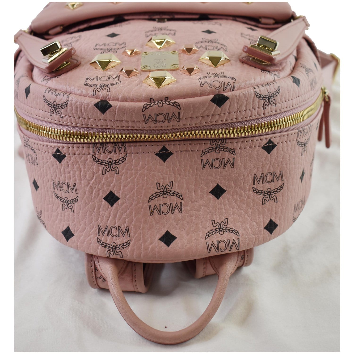 MCM Stark Pink Canvas Backpack Bag (Pre-Owned) – Bluefly