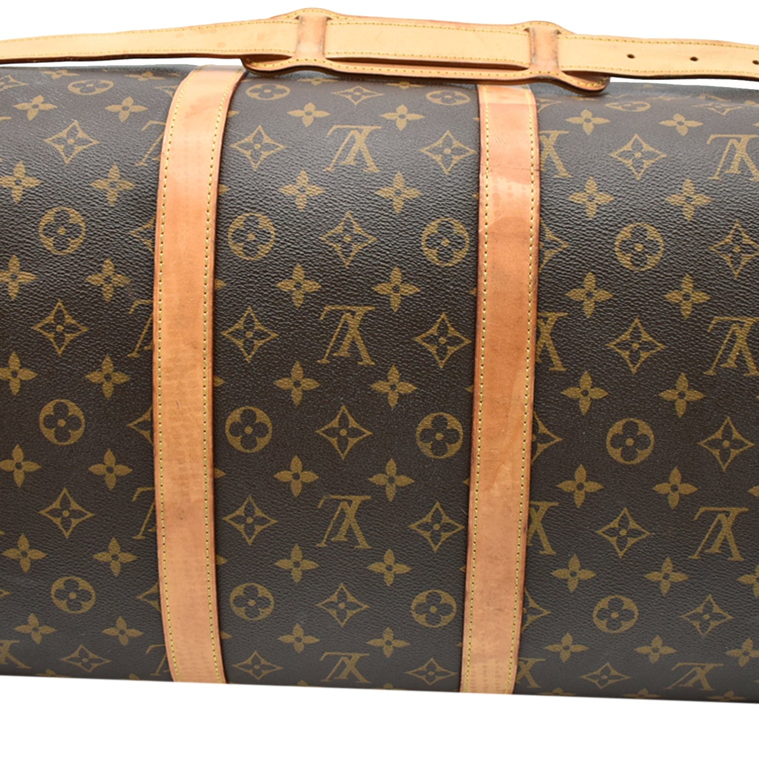 Keepall travel bag Louis Vuitton Brown in Cotton - 33742787