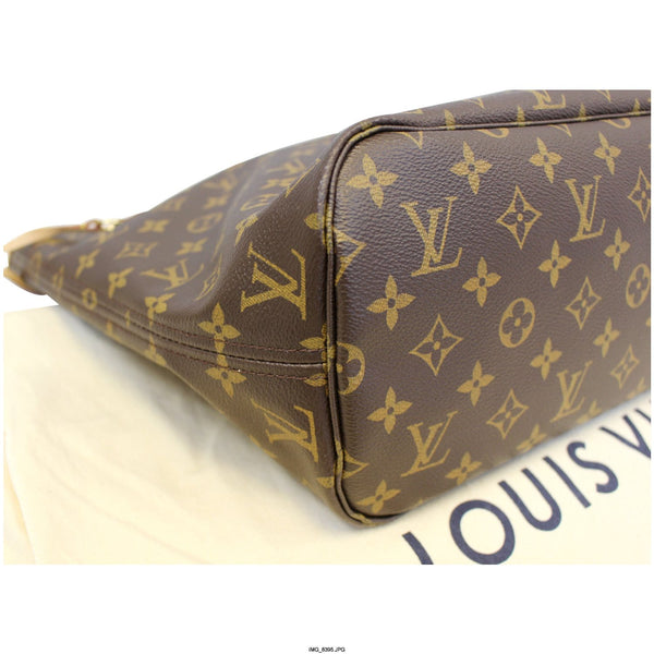 LOUIS VUITTON Neverfull MM Monogram Canvas Tote Shoulder Bag Rose Ballerine