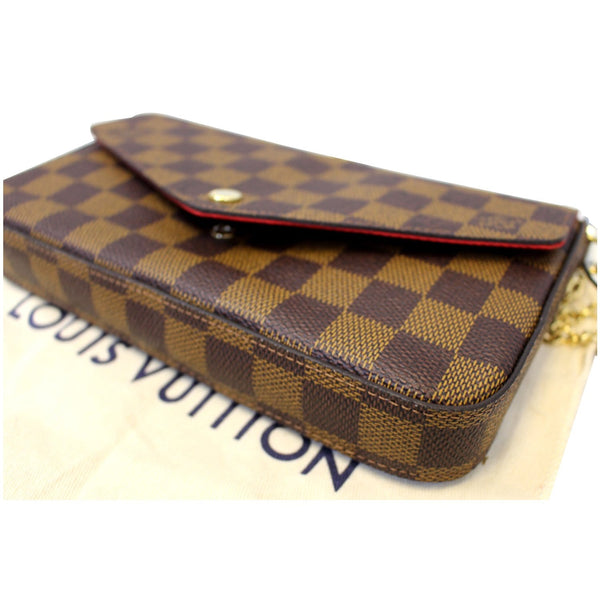 LOUIS VUITTON Pochette Felicie Damier Ebene Crossbody Bag-US