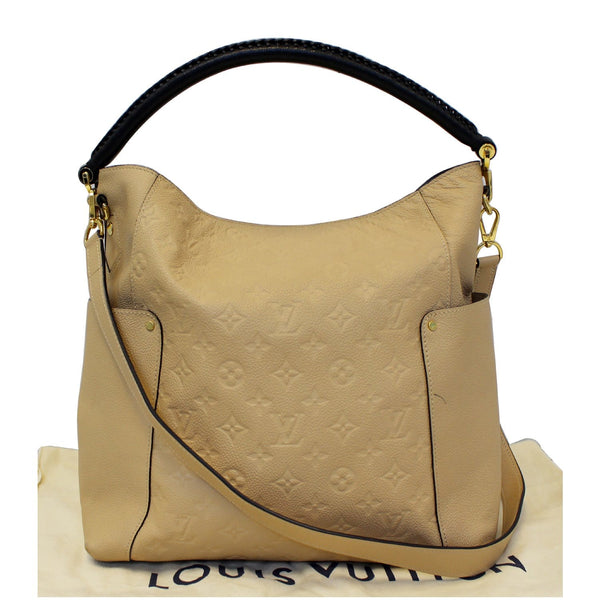 LOUIS VUITTON Bagatelle Monogram Empreinte Leather Shoulder Bag Beige