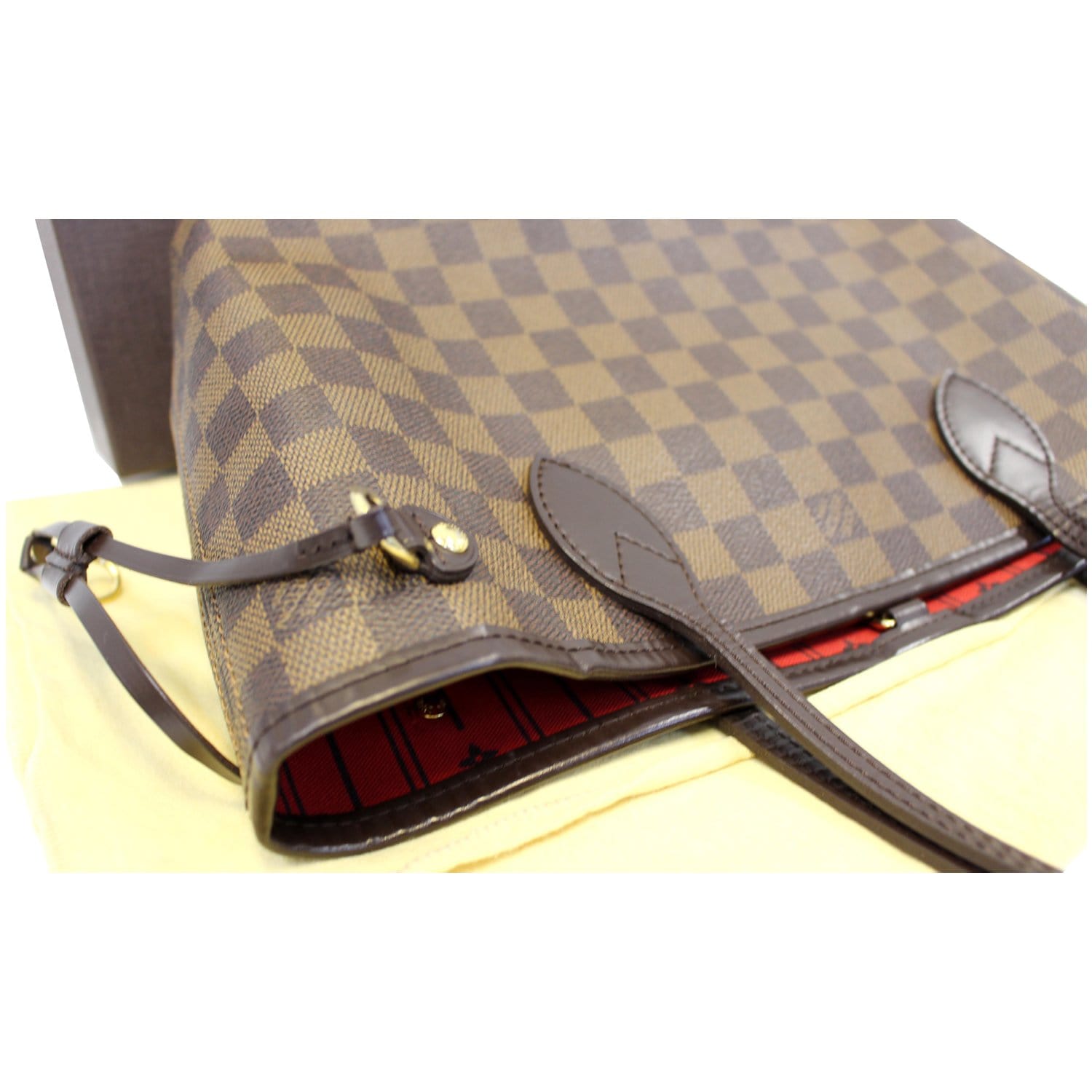Brown Louis Vuitton Damier Ebene Neverfull PM Tote Bag, RvceShops Revival