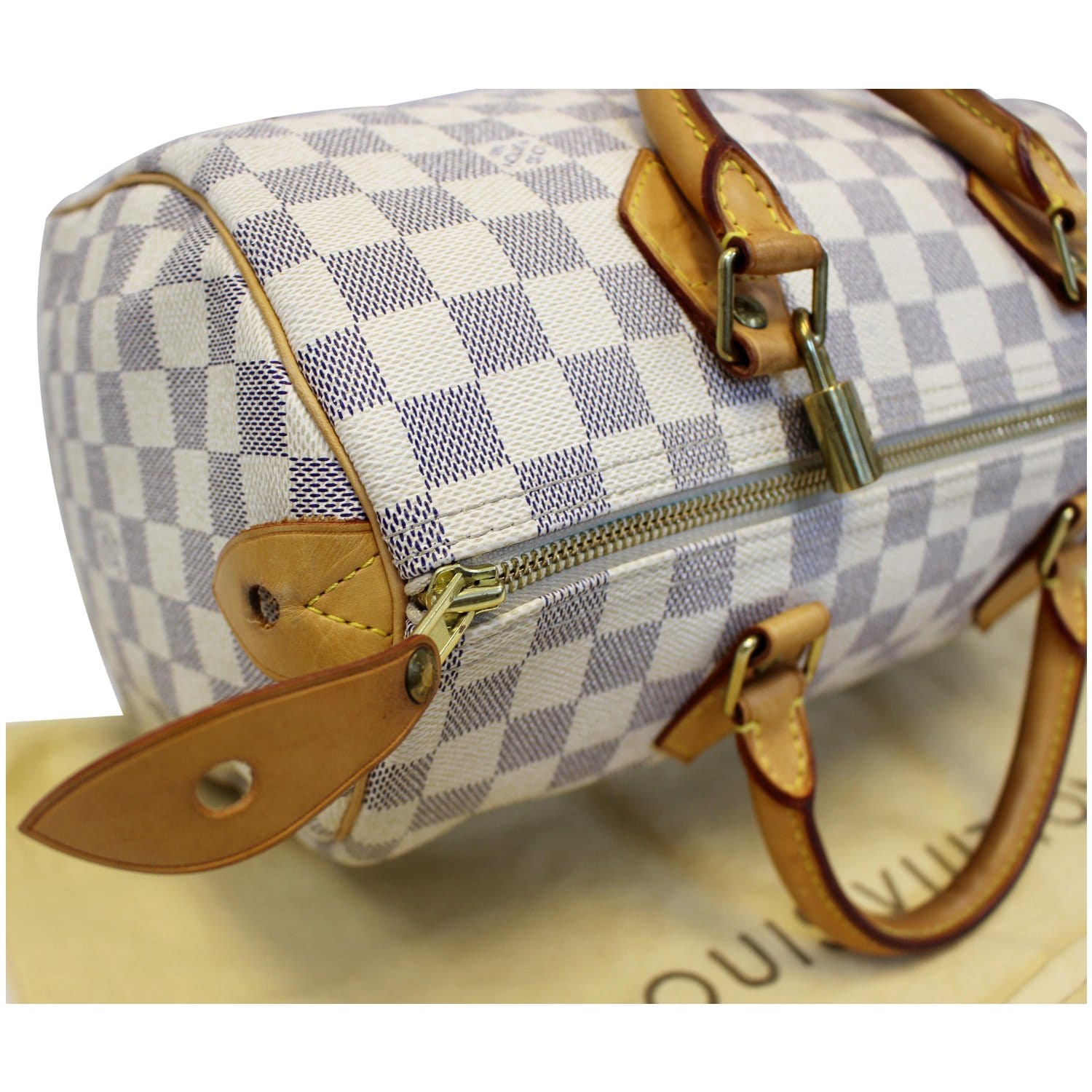 Louis Vuitton Damier Azur Speedy 30 - White Handle Bags, Handbags -  LOU779896