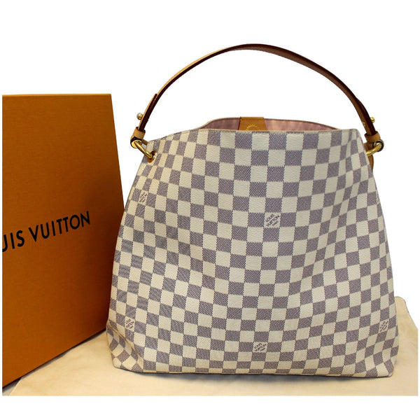 LOUIS VUITTON Graceful MM Damier Azur Shoulder Bag-US