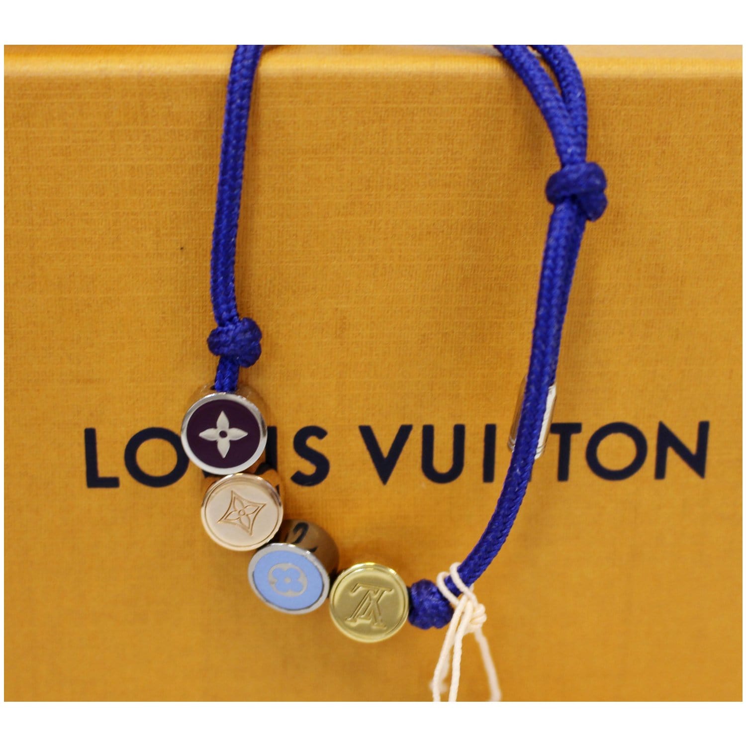 Louis Vuitton, Jewelry, Louis Vuitton Brasserie Lv Space Plate Bracelet  Metal Blue M6931