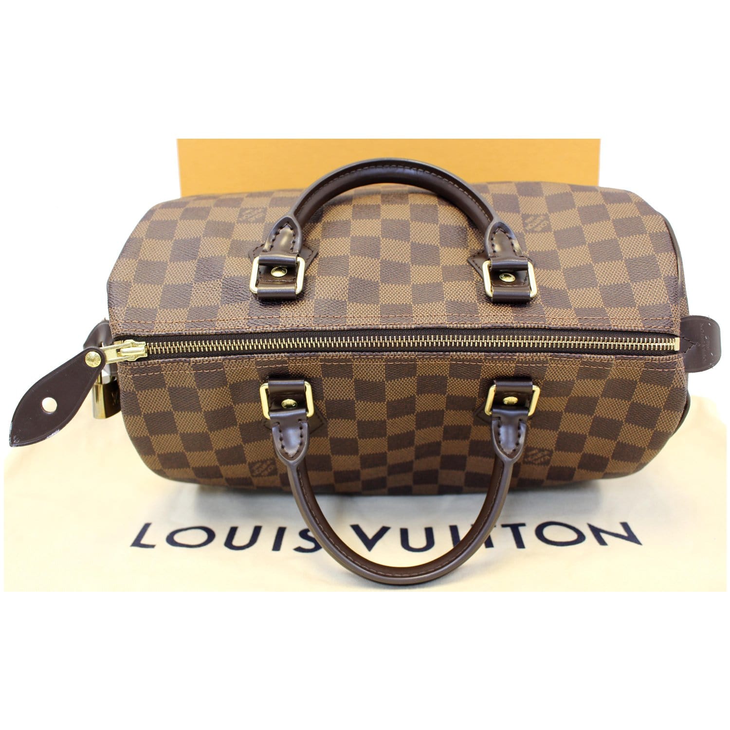 Louis Vuitton Speedy 30 Damier ebony Brown Cloth ref.170255 - Joli Closet