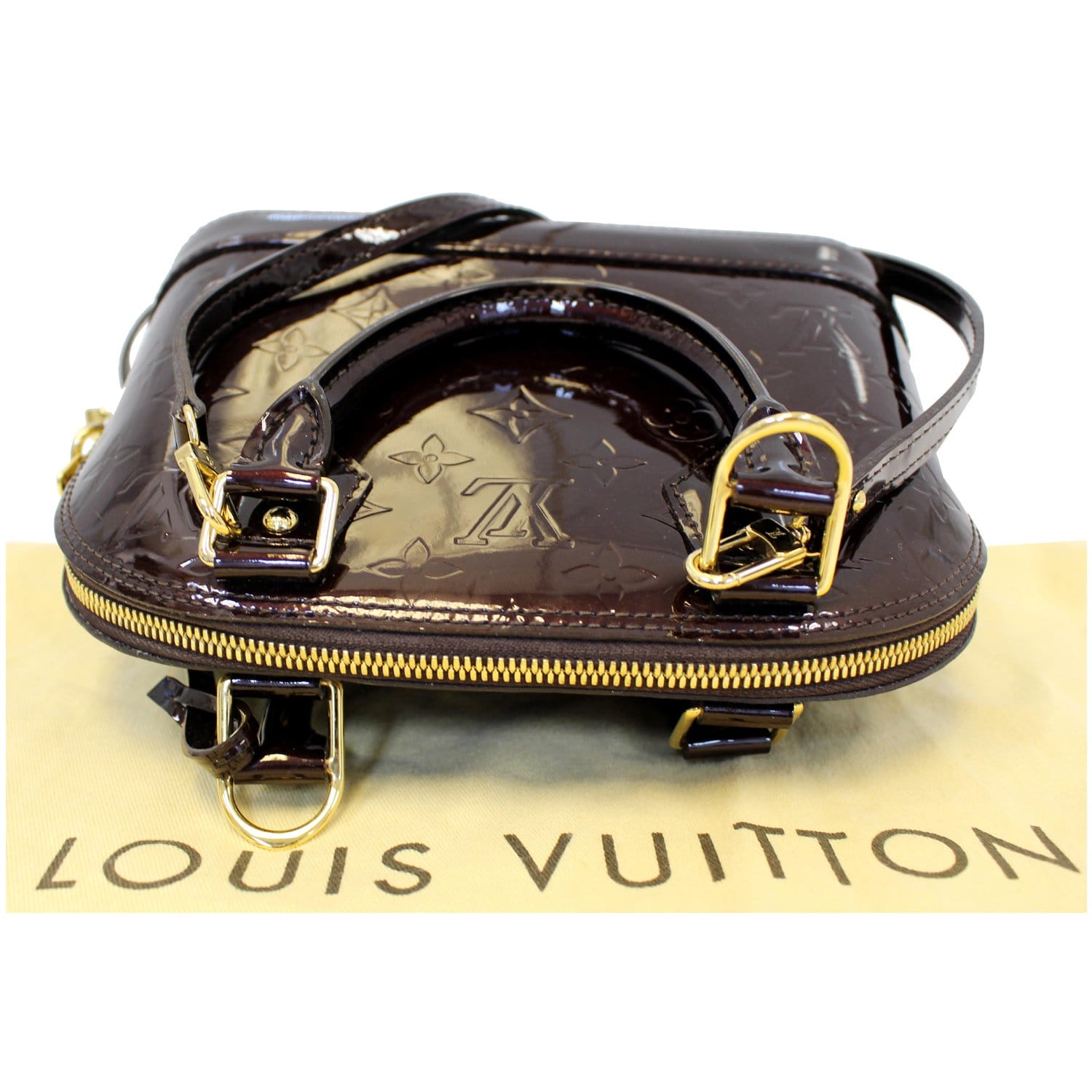 AUTHENTIC Louis Vuitton Alma BB Vernis Amarante PREOWNED (WBA891) – Jj's  Closet, LLC