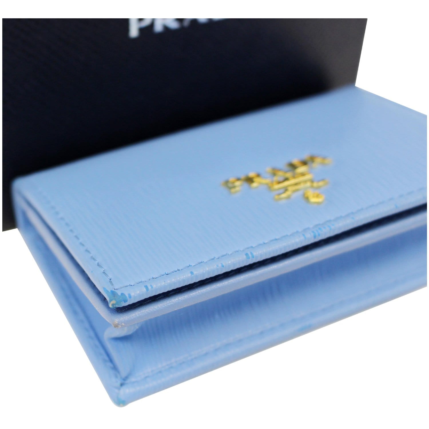 Prada blue print coated canvas leather wallet NEW – My Girlfriend's  Wardrobe LLC