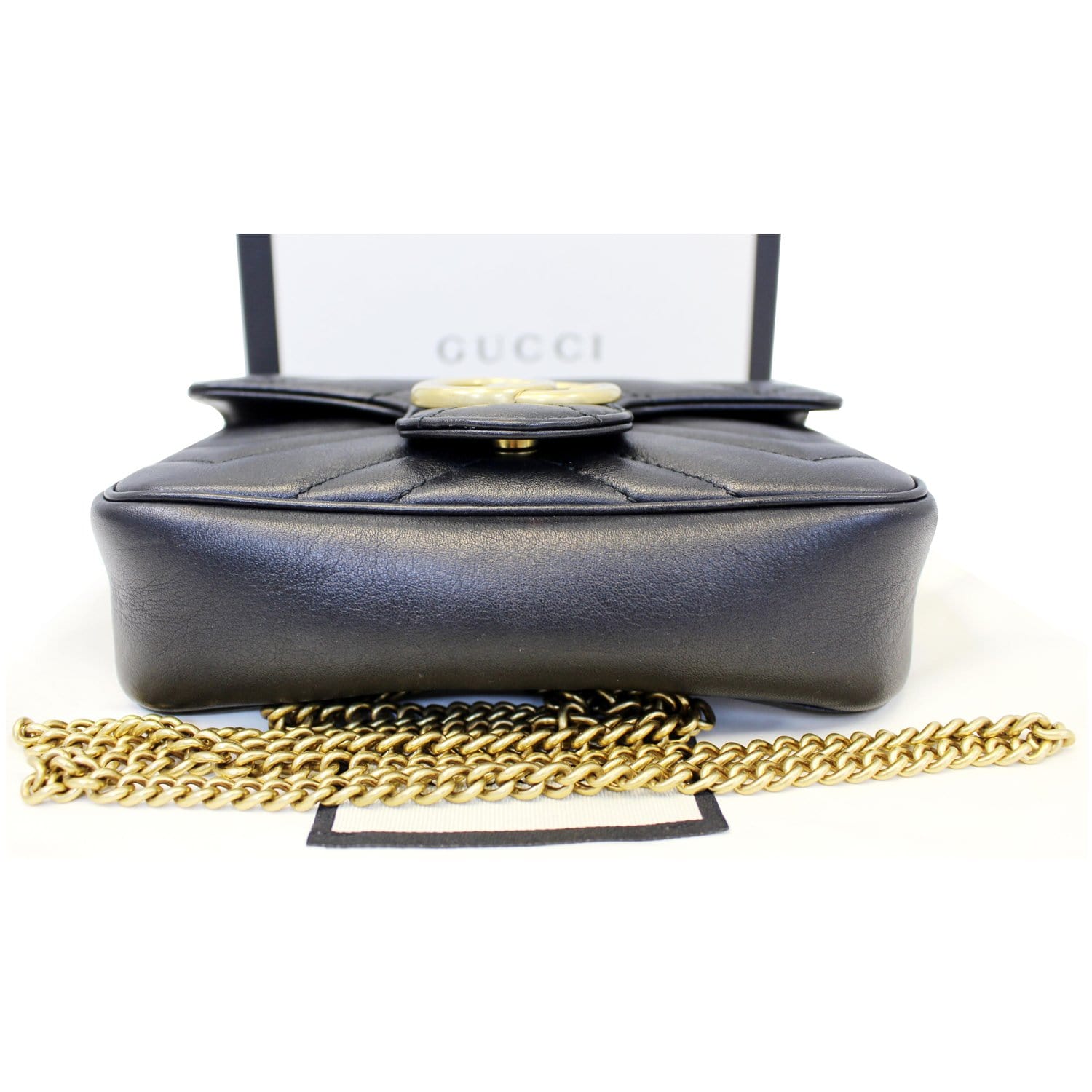 Gucci Mini GG Marmont Matelassé Phone Bag - Black Crossbody Bags, Handbags  - GUC1105921