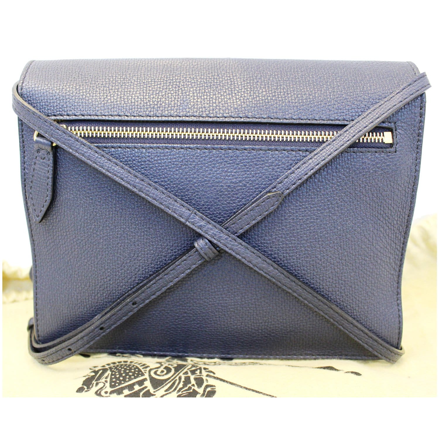 BURBERRY BLUE LABEL brown House Check leather buckle crossbody messenger bag  For Sale at 1stDibs