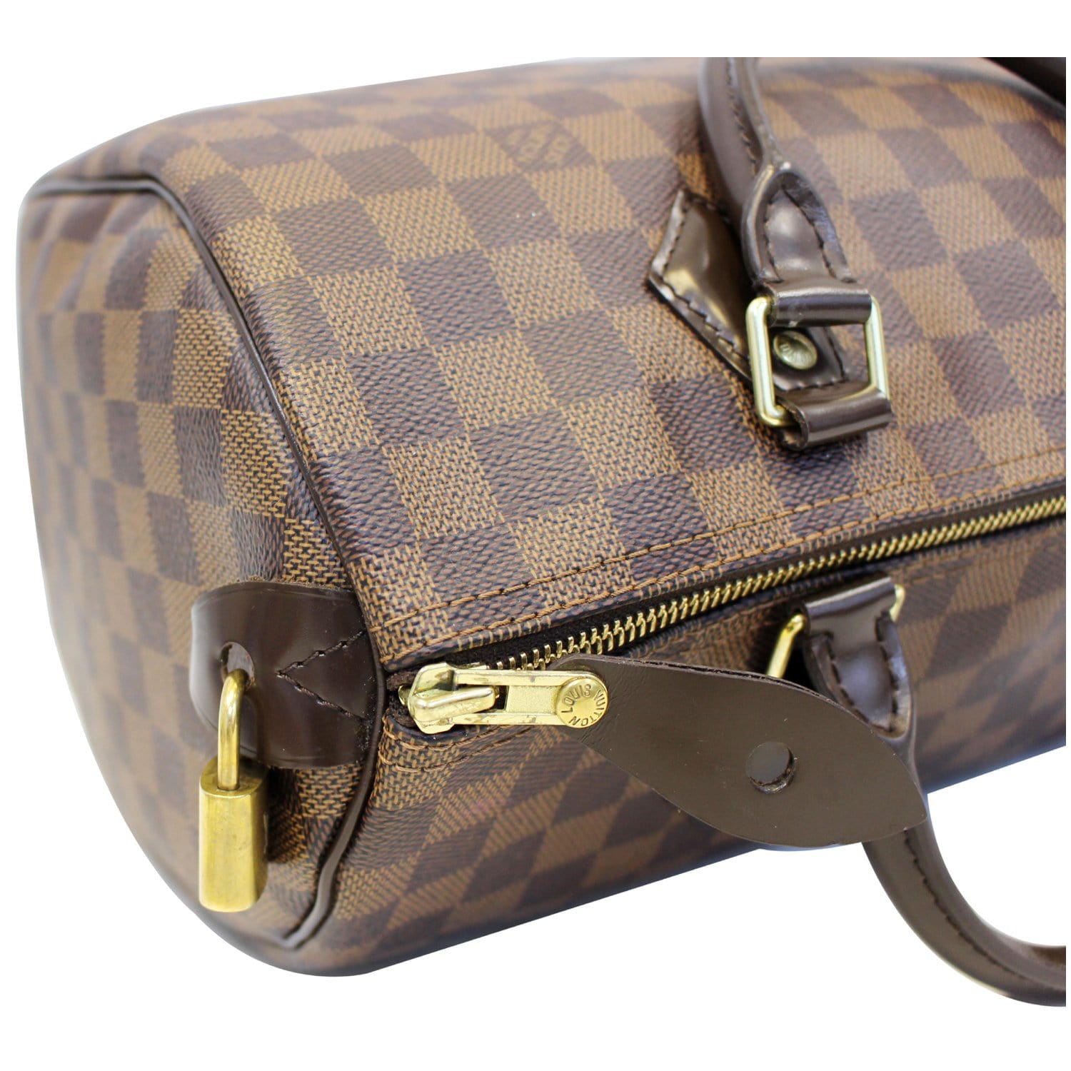 Speedy leather handbag Louis Vuitton Brown in Leather - 36138187