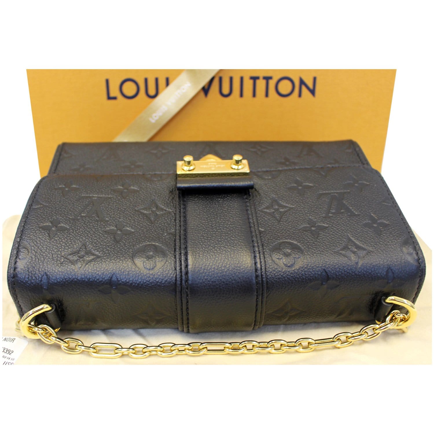 LOUIS VUITTON Saint Sulpice PM Empreinte Leather Crossbody Bag Noir 