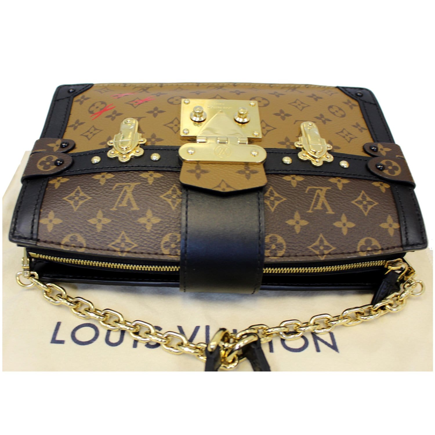Louis Vuitton® Name Tag XL Clutch Beige VVN. Size in 2023