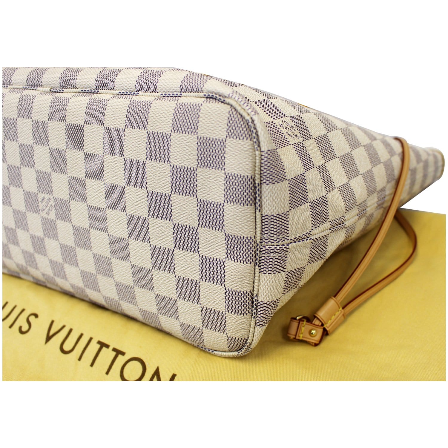 LOUIS VUITTON Neverfull MM Damier Azur Tote Shoulder Bag-US