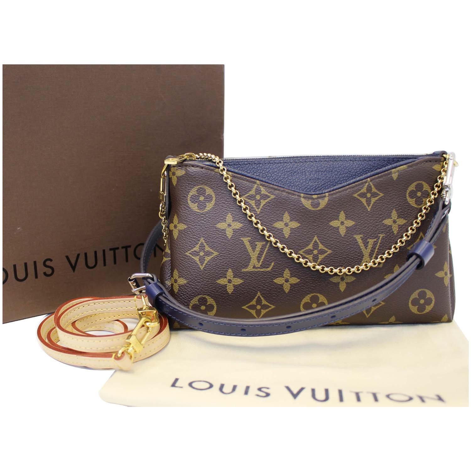 Louis Vuitton Pallas Clutch In Navy Blue