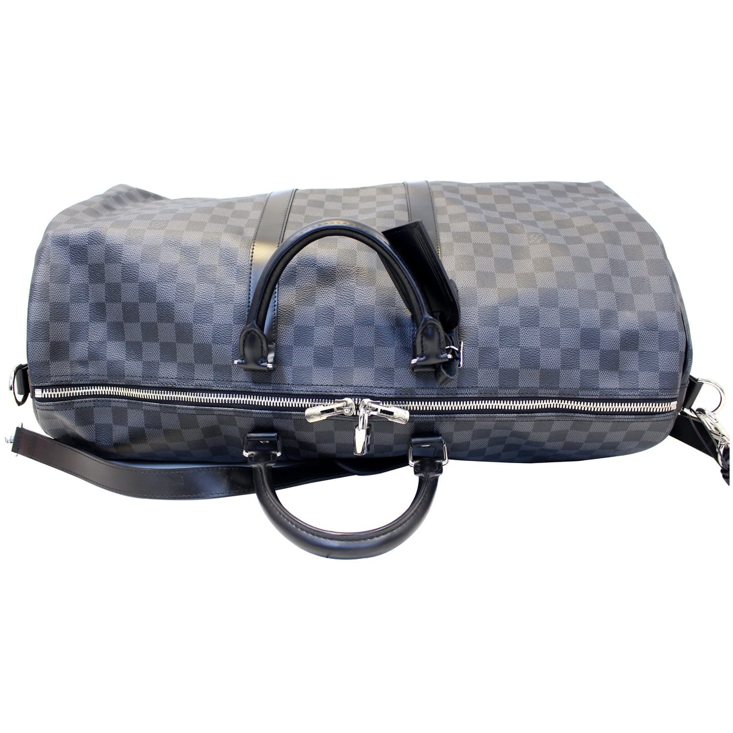 LOUIS VUITTON Keepall 55 Damier Graphite Bandouliere Travel Bag
