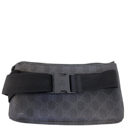 GUCCI GG Supreme Monogram Waist Bum Bag Black 161833-US