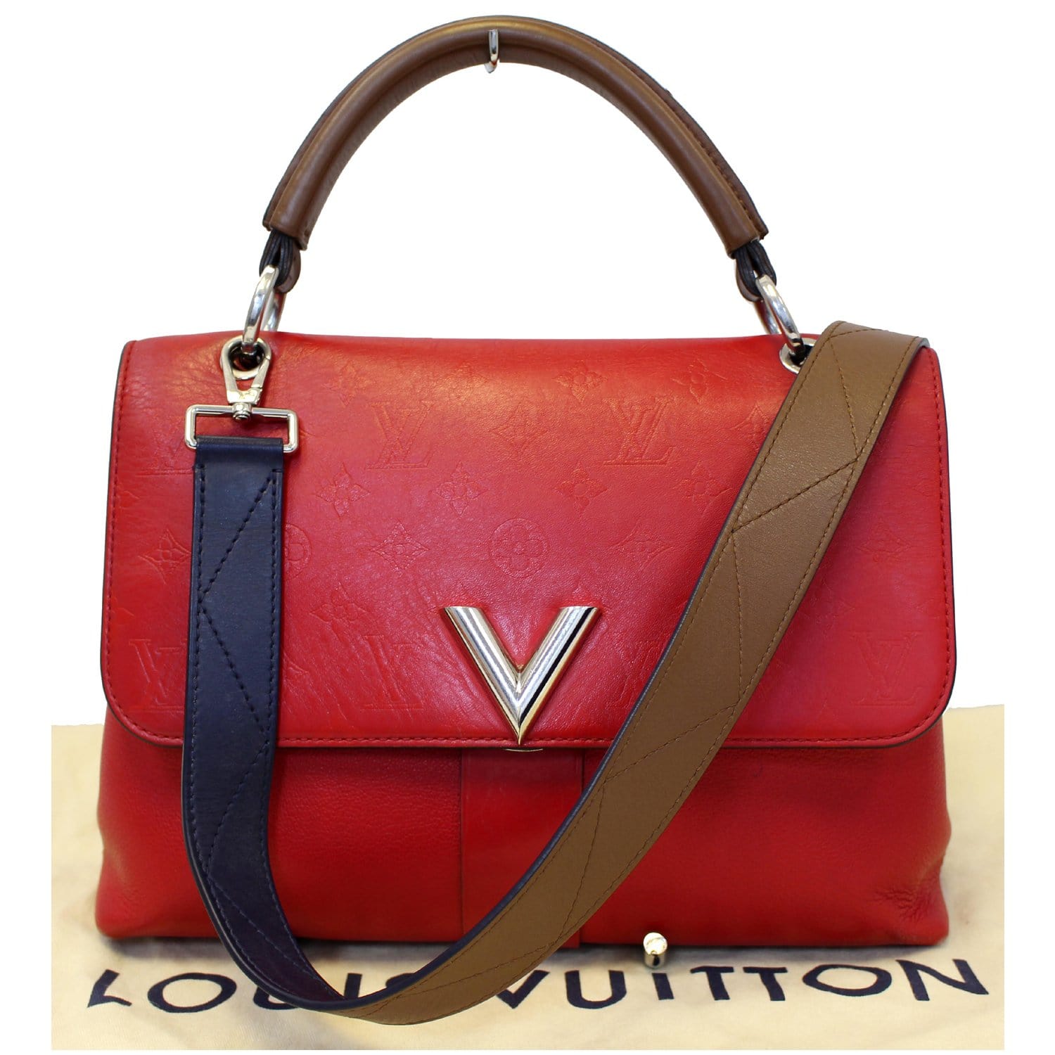 Louis Vuitton very one handle bag in rubios limited edition reversible strap