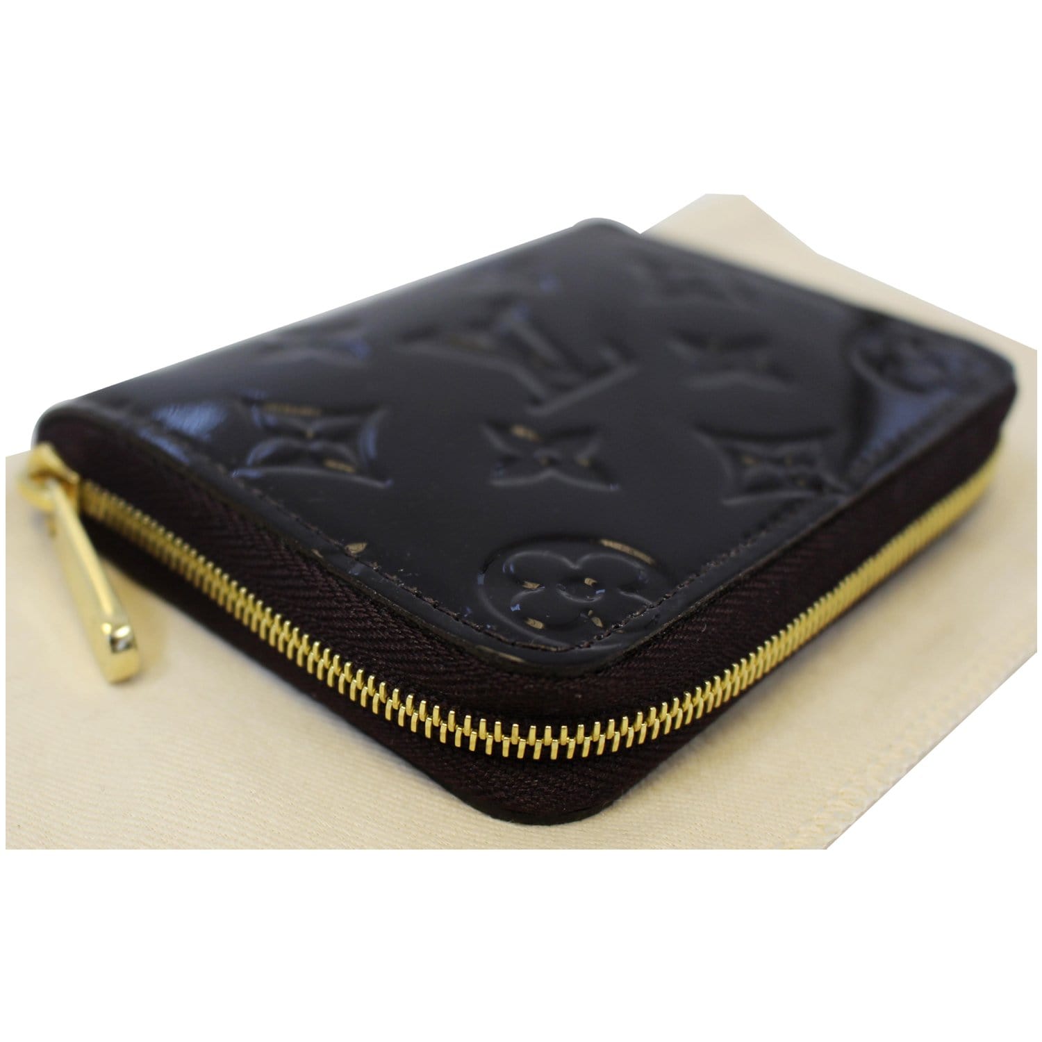 Louis Vuitton Vernis Zippy Coin Purse Mini Wallet Compact Women's No Palm  Size Monogram Gold Metal Fittings Blue Nui Dark Green M93663
