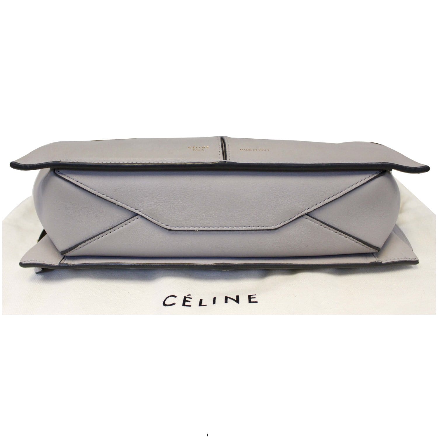Celine Tri-Fold Clutch on Chain Smooth Leather Black
