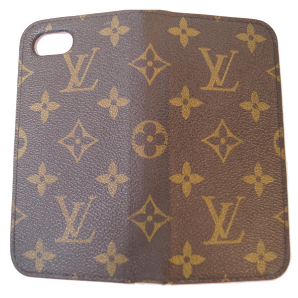 LOUIS VUITTON IPhone 7/8 Folio Monogram Canvas Phone Case Brown