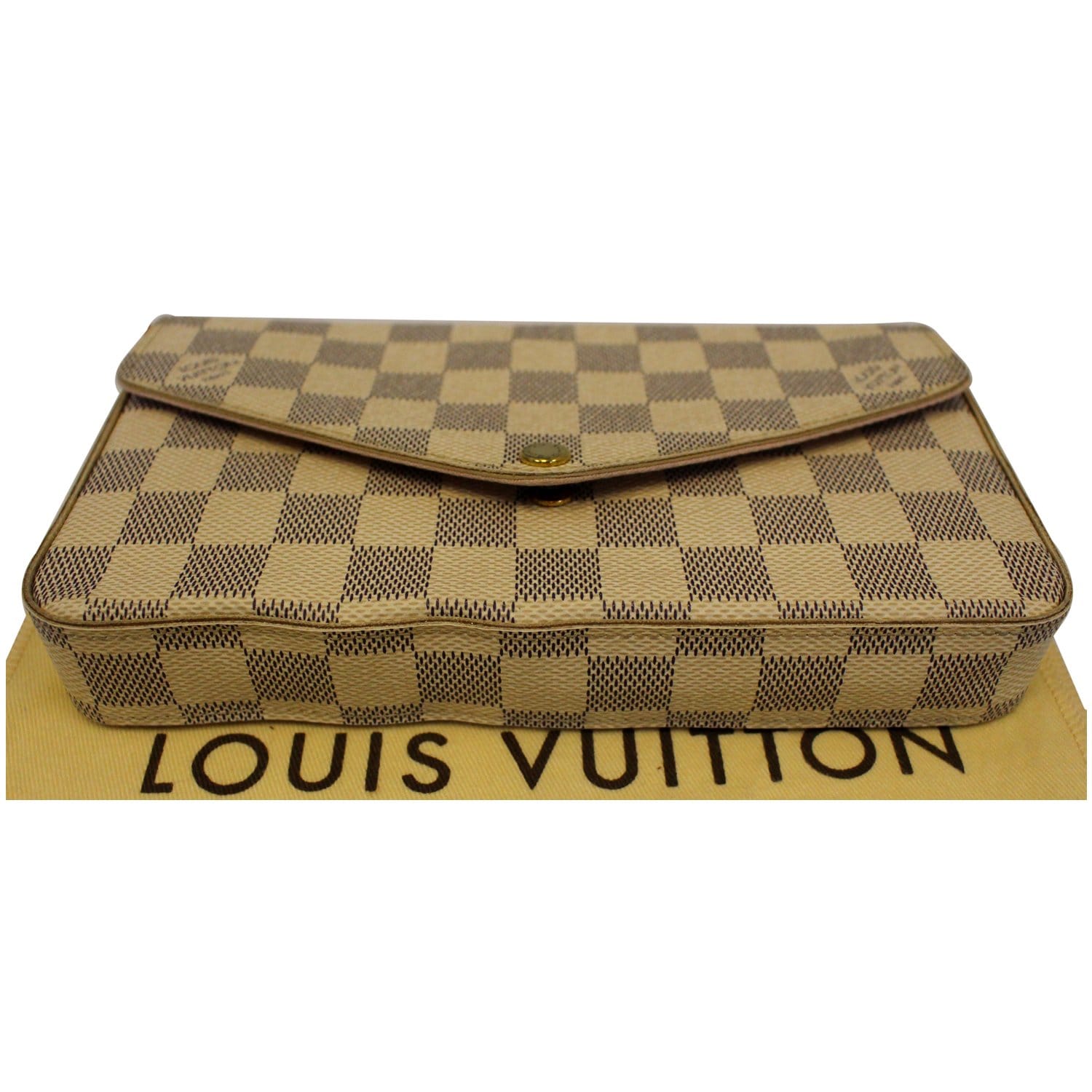 Louis Vuitton Pochette Felicie White Damier Azur Canvas Cross Body