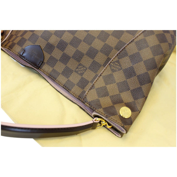 LOUIS VUITTON Caissa Damier Ebene Rose Ballerine Hobo Bag-US