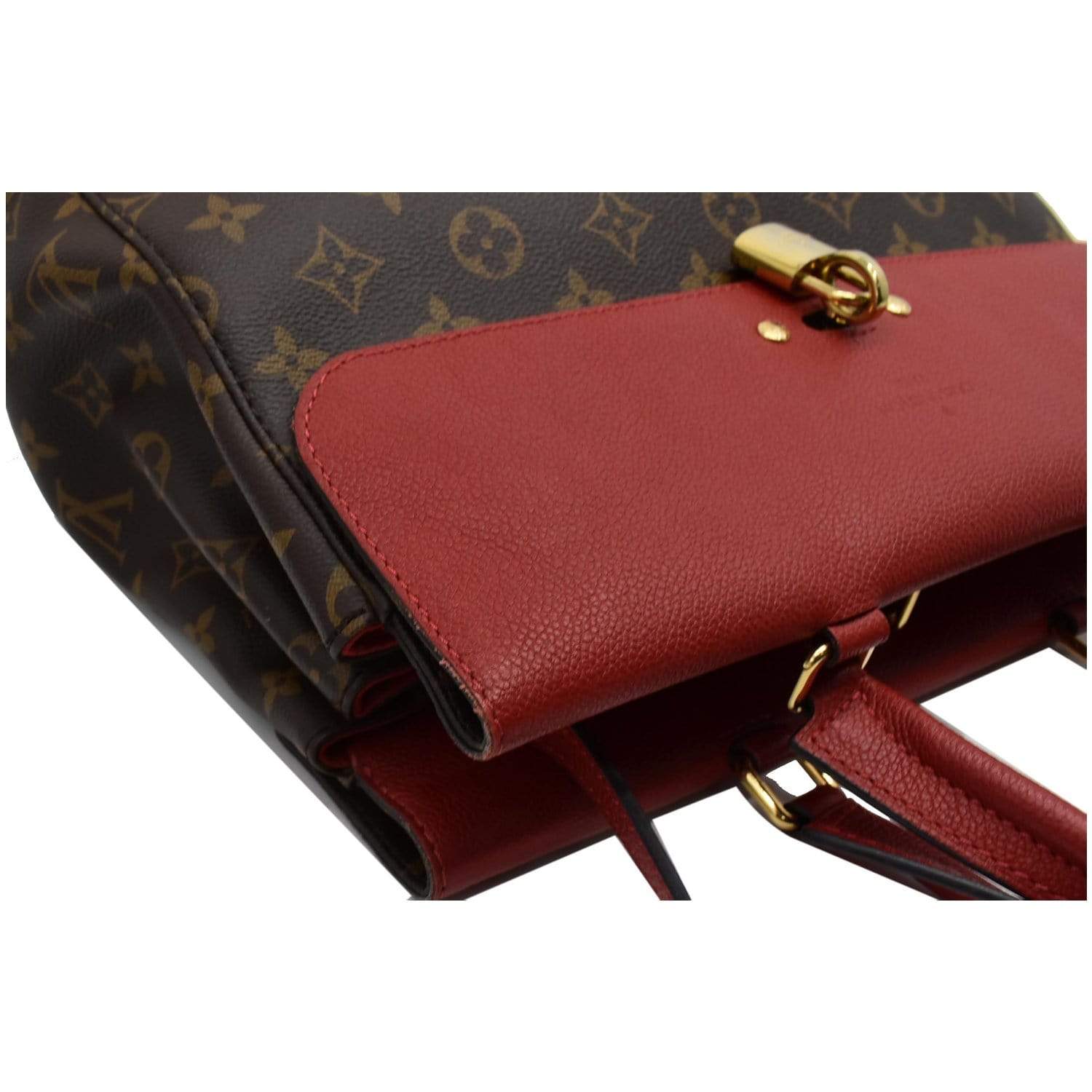 Louis Vuitton Néonoé Shoulder Bag Monogram Canvas and Red Leather