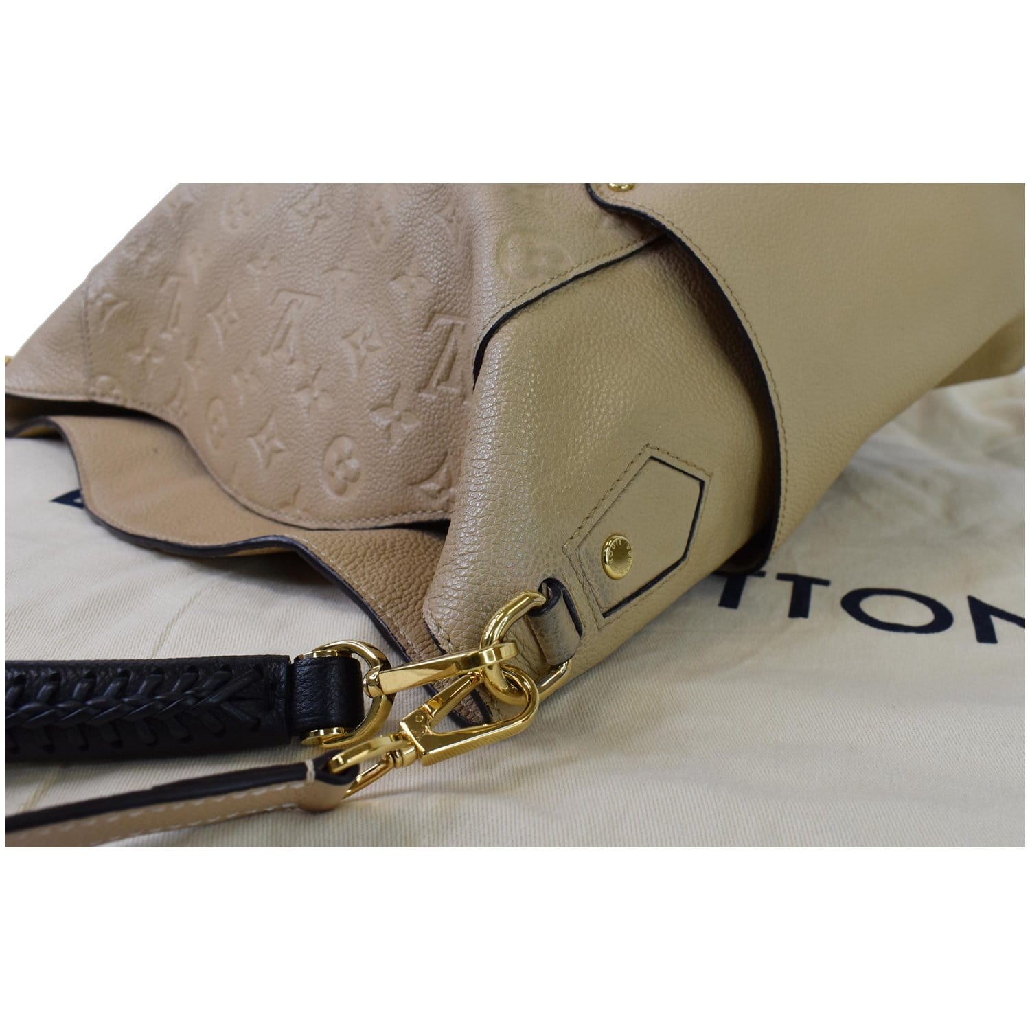 Louis Vuitton Bagatelle Hobo Monogram Empreinte Leather Neutral