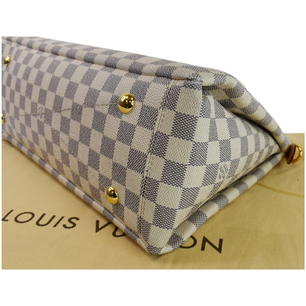 LOUIS VUITTON Lymington Damier Azur Tote Bag White