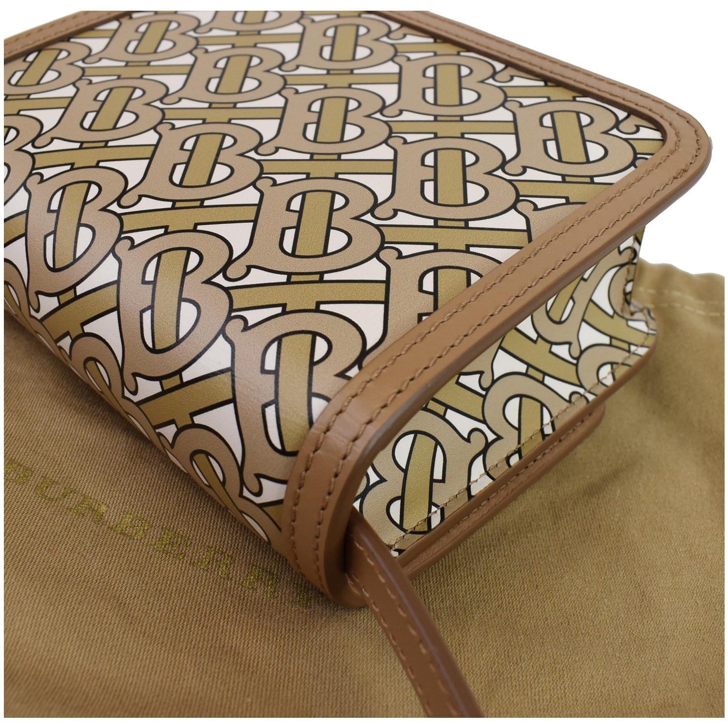 Burberry TB Monogram Bag Leather Envelope Crossbody / Clutch