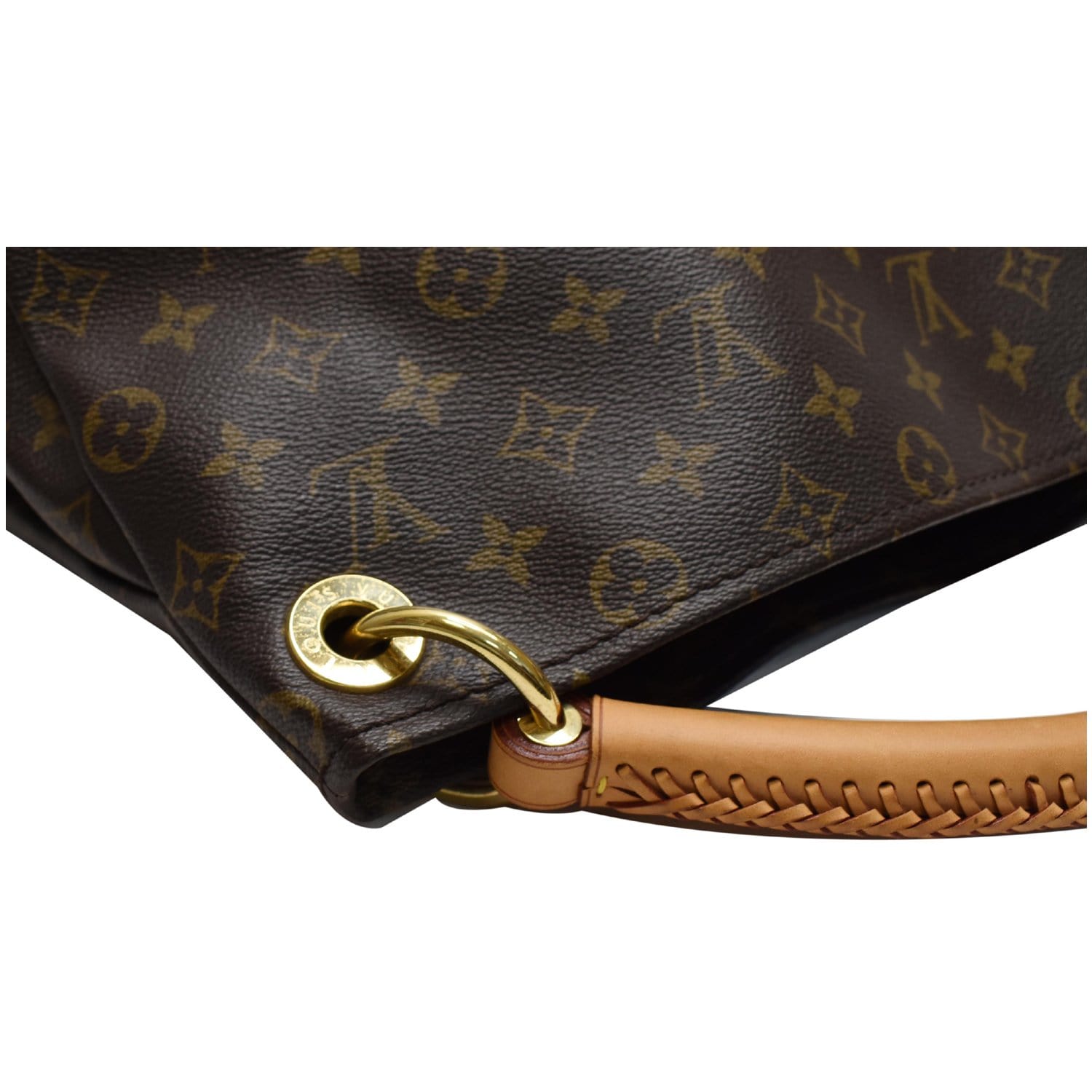 Louis Vuitton Artsy Handbag Monogram Canvas with Python MM Brown 1131364