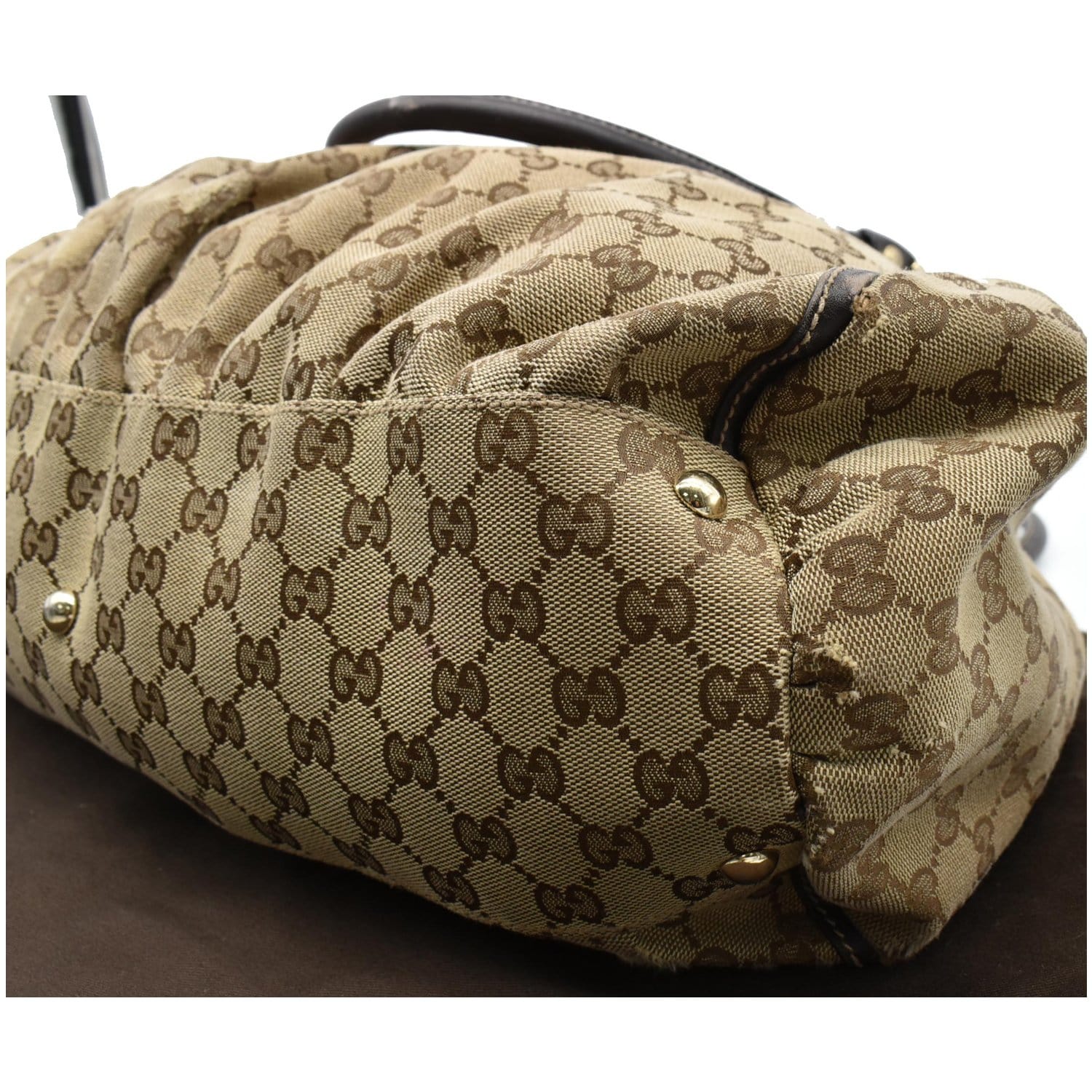 UNWORN Gucci GG Monogram Canvas XL Hobo Bag Satchel with Horsebit Detail at  1stDibs