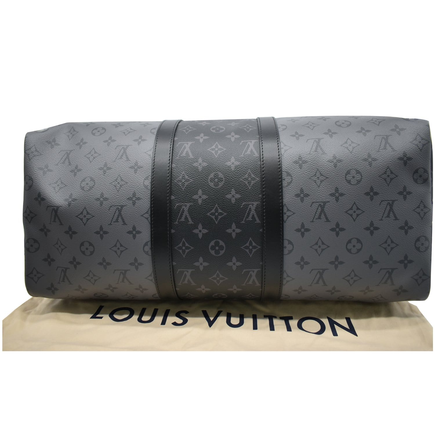 LOUIS VUITTON Keepall 50 Travel Bag Monogram Eclipse M45392 RARE - Black &  Gray