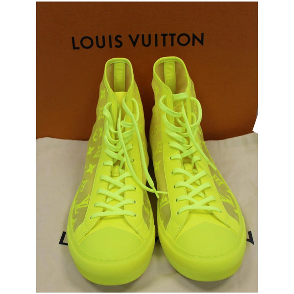 Louis Vuitton Tattoo Monogram High Top Sneaker Font Side