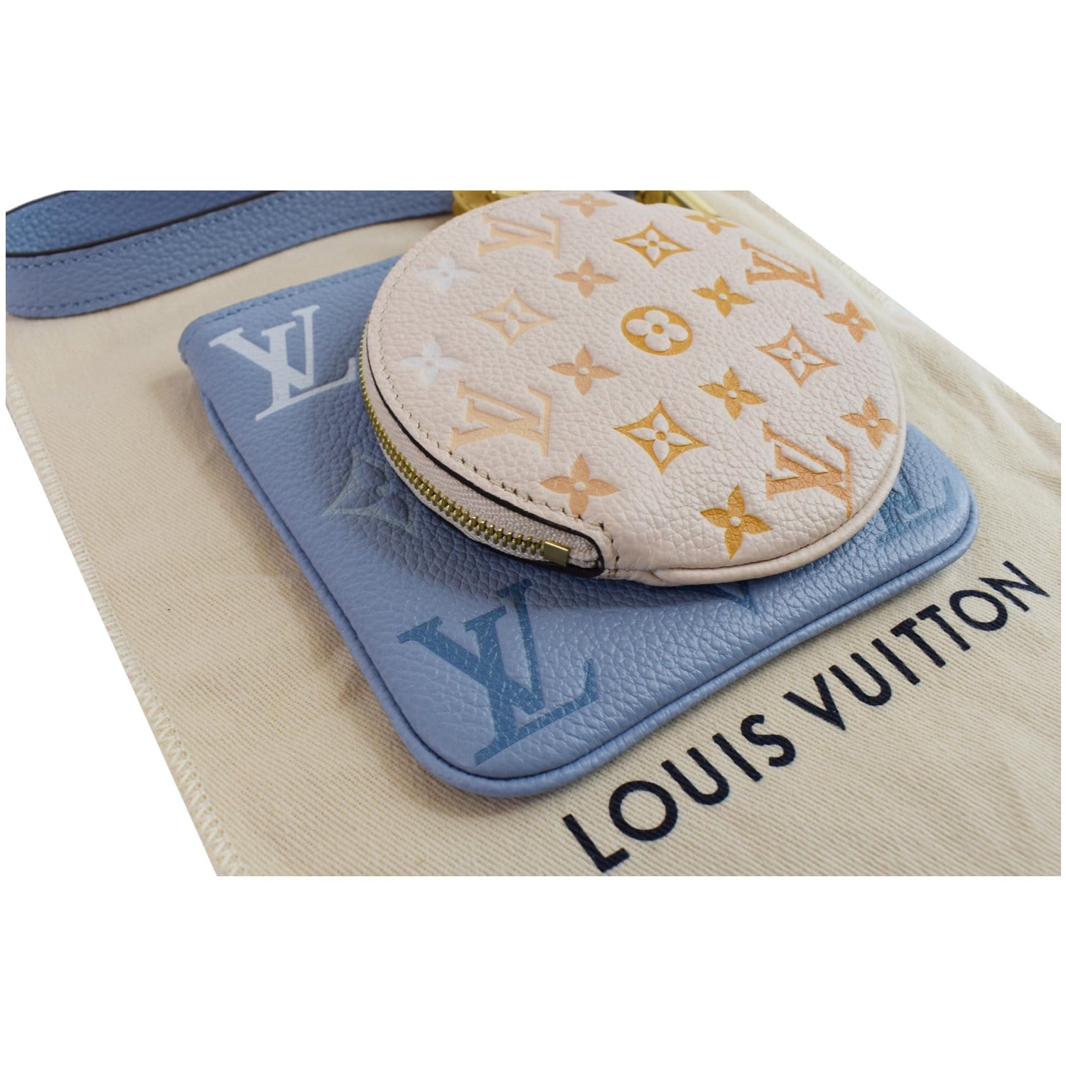 Louis Vuitton Mini Monogram Trio Pouch Round Coin Purse
