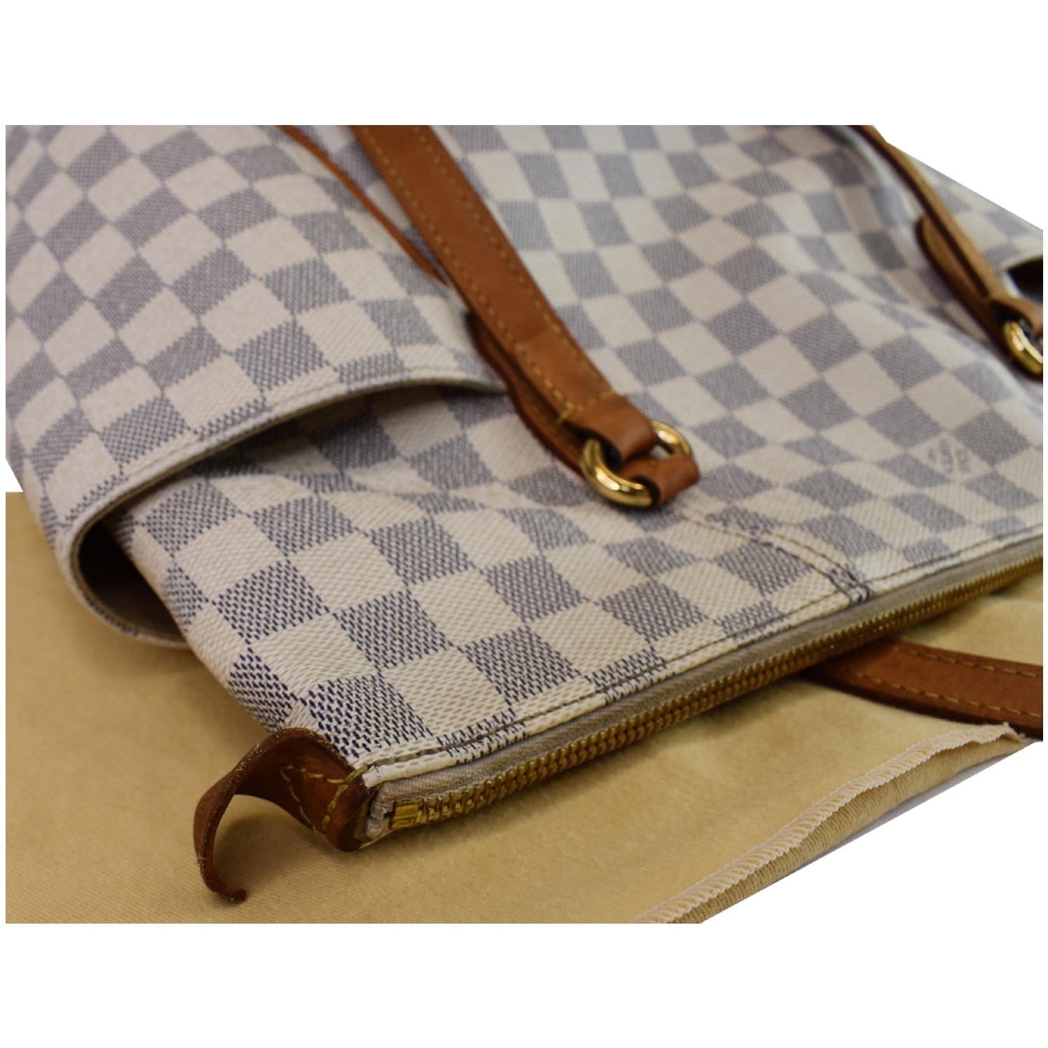 Louis Vuitton Totally MM Damier Azur Bag with Dust Bag (Pre-owned)