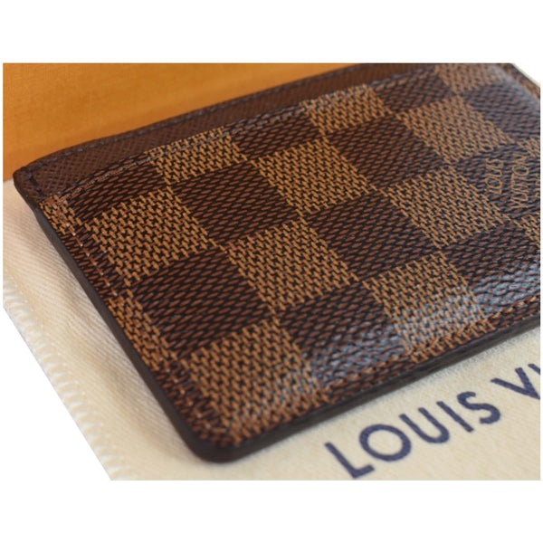 Louis Vuitton Damier Ebene Card Holder Brown For Women - brown checks