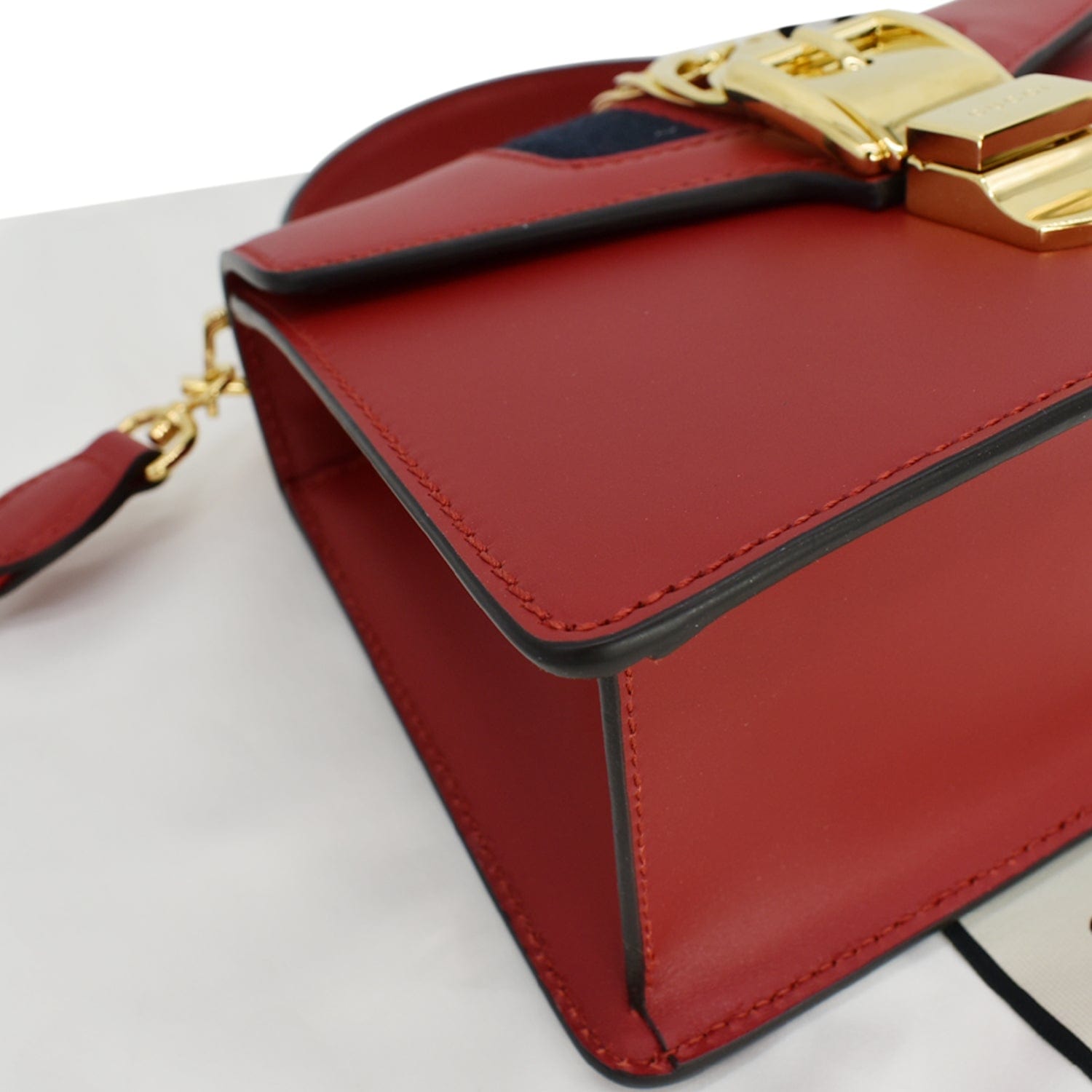 Hibiscus Hand-painted Leather Crossbody Bag