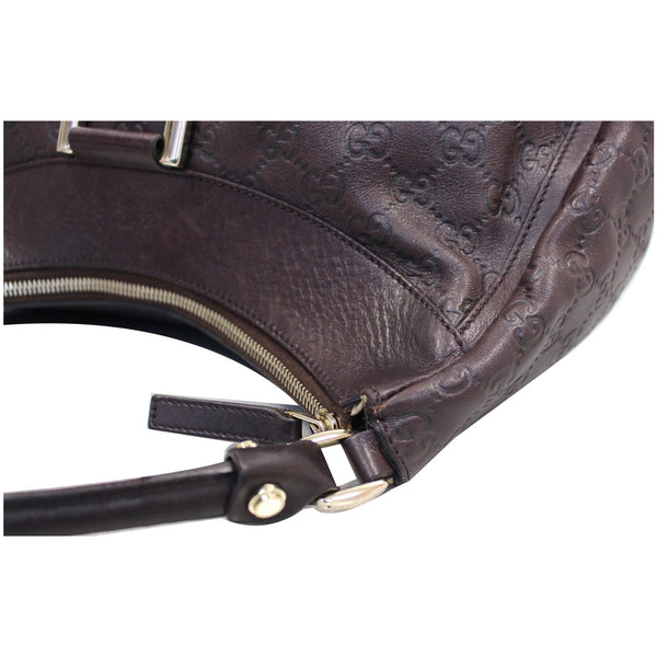 GUCCI D Ring Guccissima Leather Hobo Bag Brown 189833