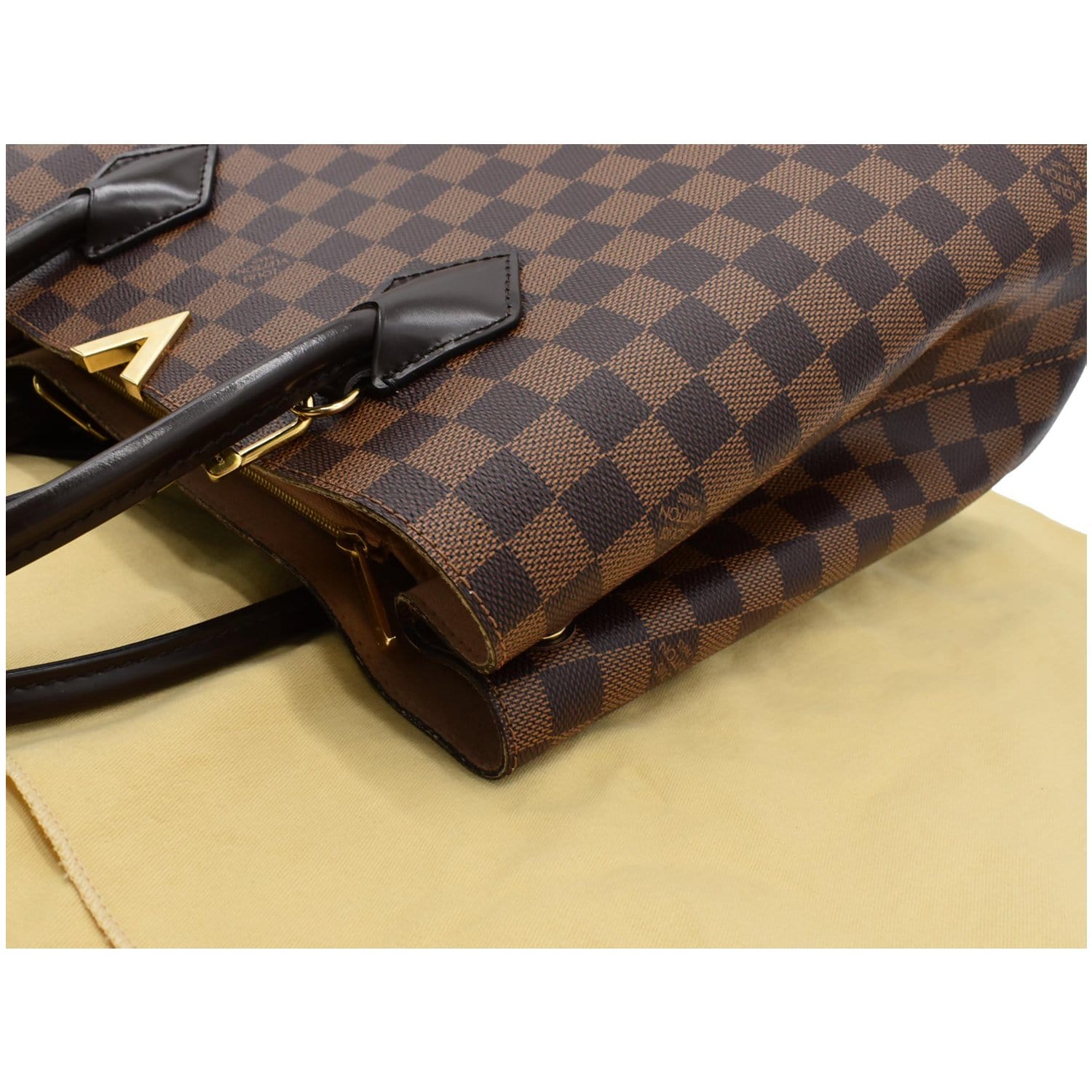 Kensington leather handbag Louis Vuitton Brown in Leather - 29827221