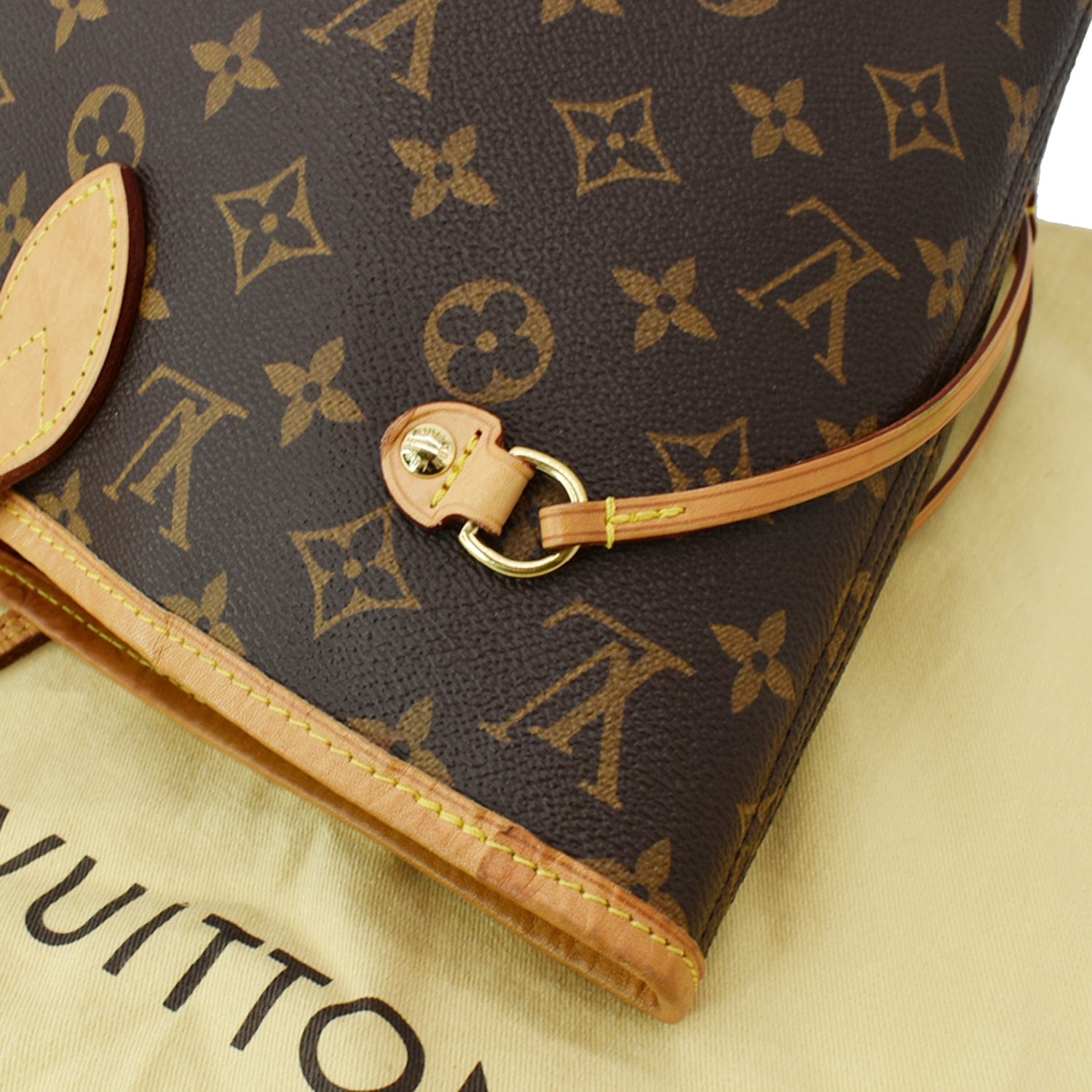 Louis Vuitton 2017 Neverfull Monogram Brown Pink MM Bag with Pouch