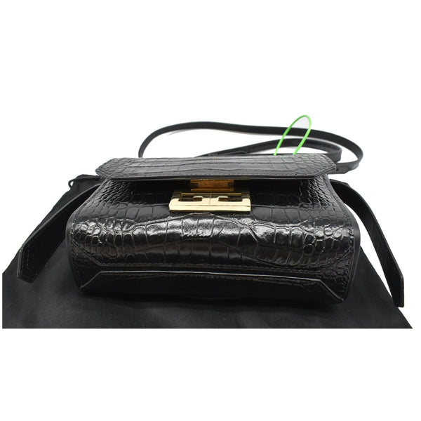 GIVENCHY Mini Eden Crocodile Embossed Leather Top Handle Bag